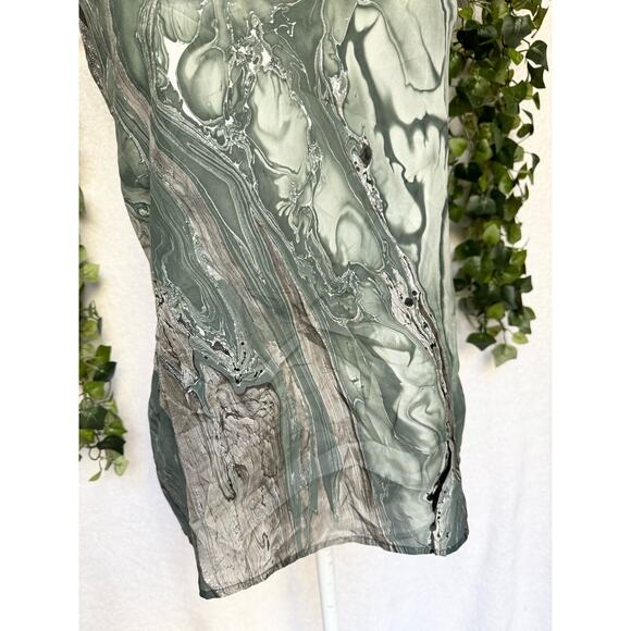 NWT Maison de Papillon Silk Eva Habotai Marble Camisole Top Medium - Picture 11 of 12